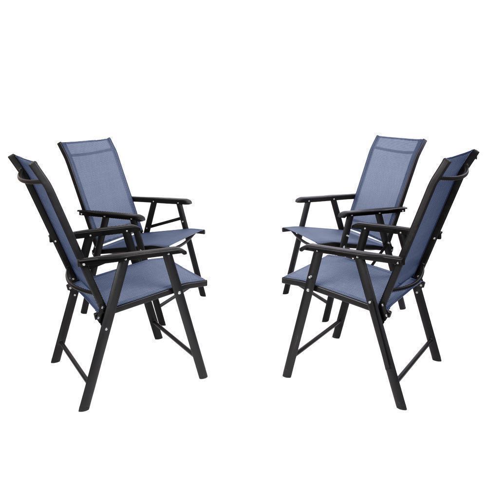 1/2/4 Pack Outdoor Folding Steel Sling Chair Portable Patio lounge Lawn Chair - Picture 21 of 31