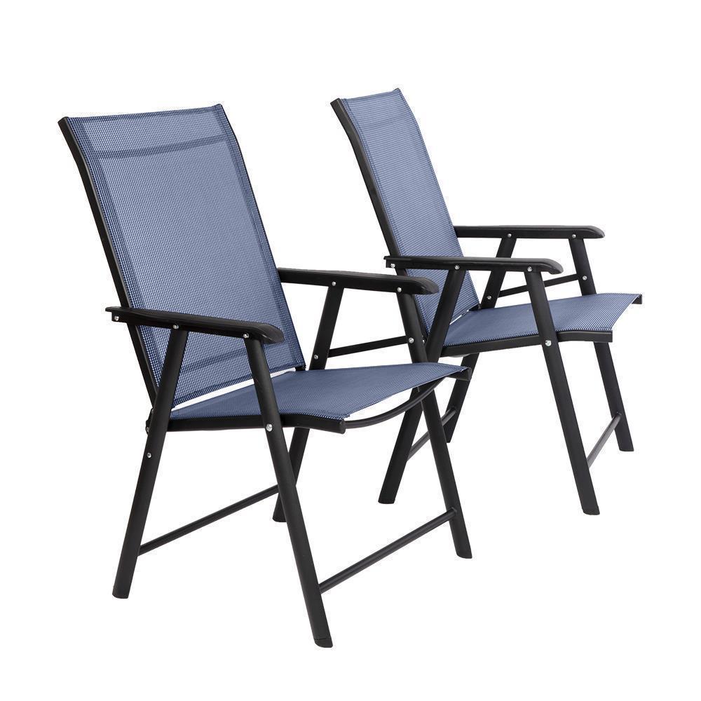 1/2/4 Pack Outdoor Folding Steel Sling Chair Portable Patio lounge Lawn Chair - Picture 19 of 31