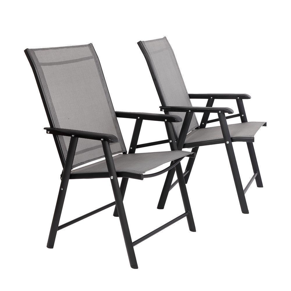 1/2/4 Pack Outdoor Folding Steel Sling Chair Portable Patio lounge Lawn Chair - Picture 9 of 31