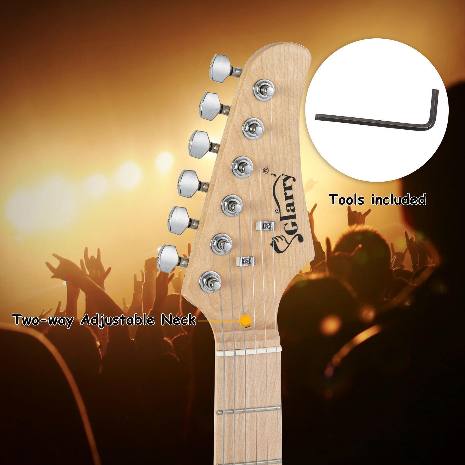 39" GTL Electric Guitar Solid Body Maple Fingerboard with Bag Halloween Beginner - Picture 18 of 22