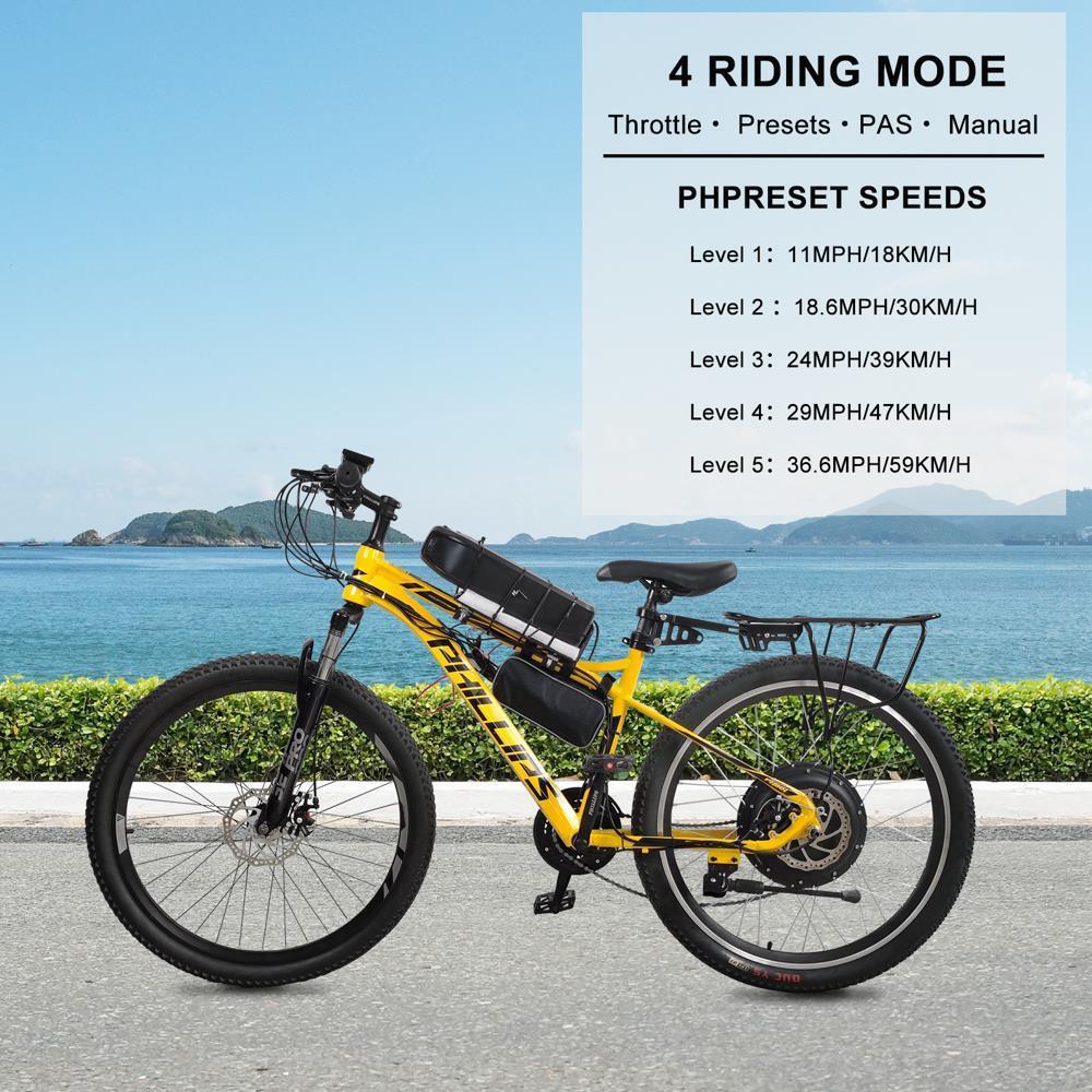 26" Electric Bike Bicycle Conversion Kit 48V 1200W Front/Rear Wheel E-Bike Motor - Picture 18 of 24