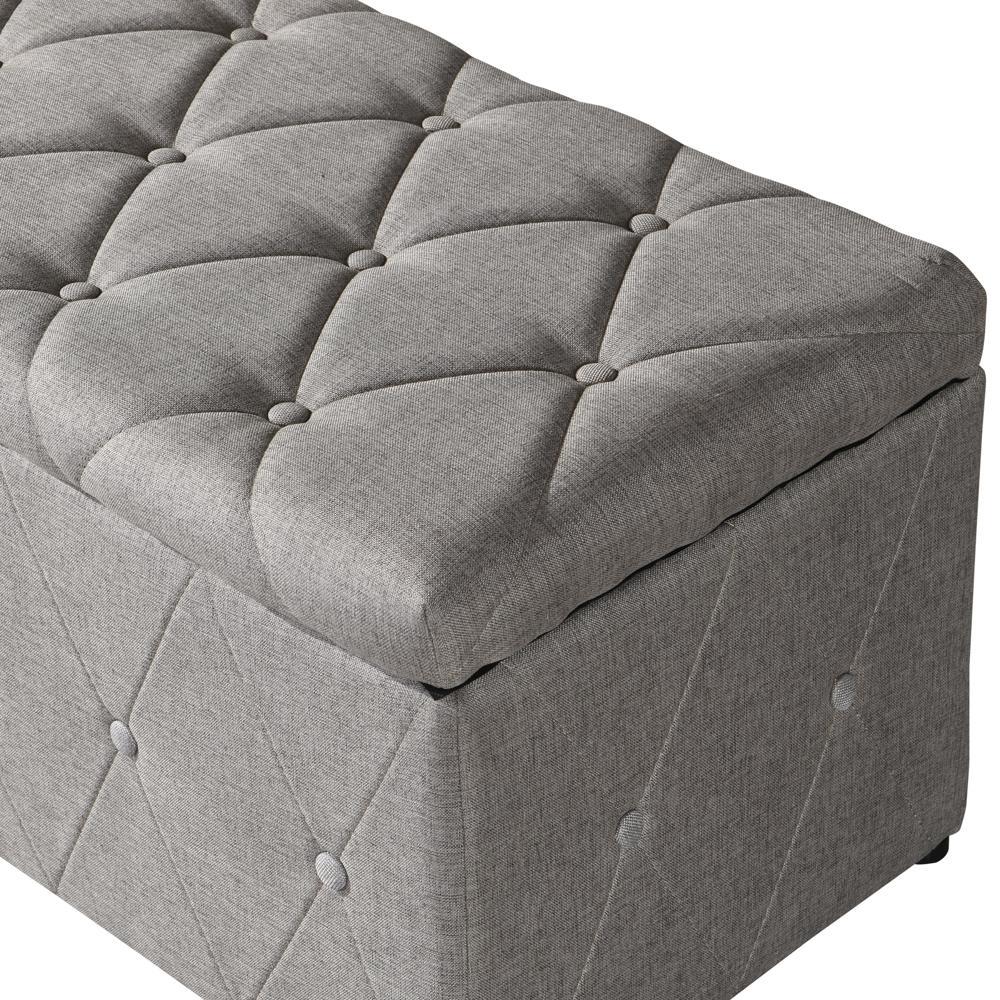 1 Piece Rectangular Storage Ottoman Short velvet with 2 Set Ottomans