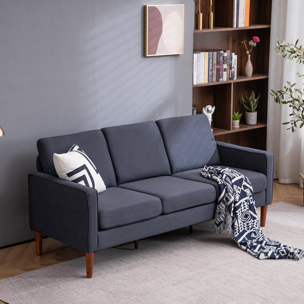 FCH 3 Seater Sofa Accent Leisure Arm Chair Upholstered Solid Wood Living Room