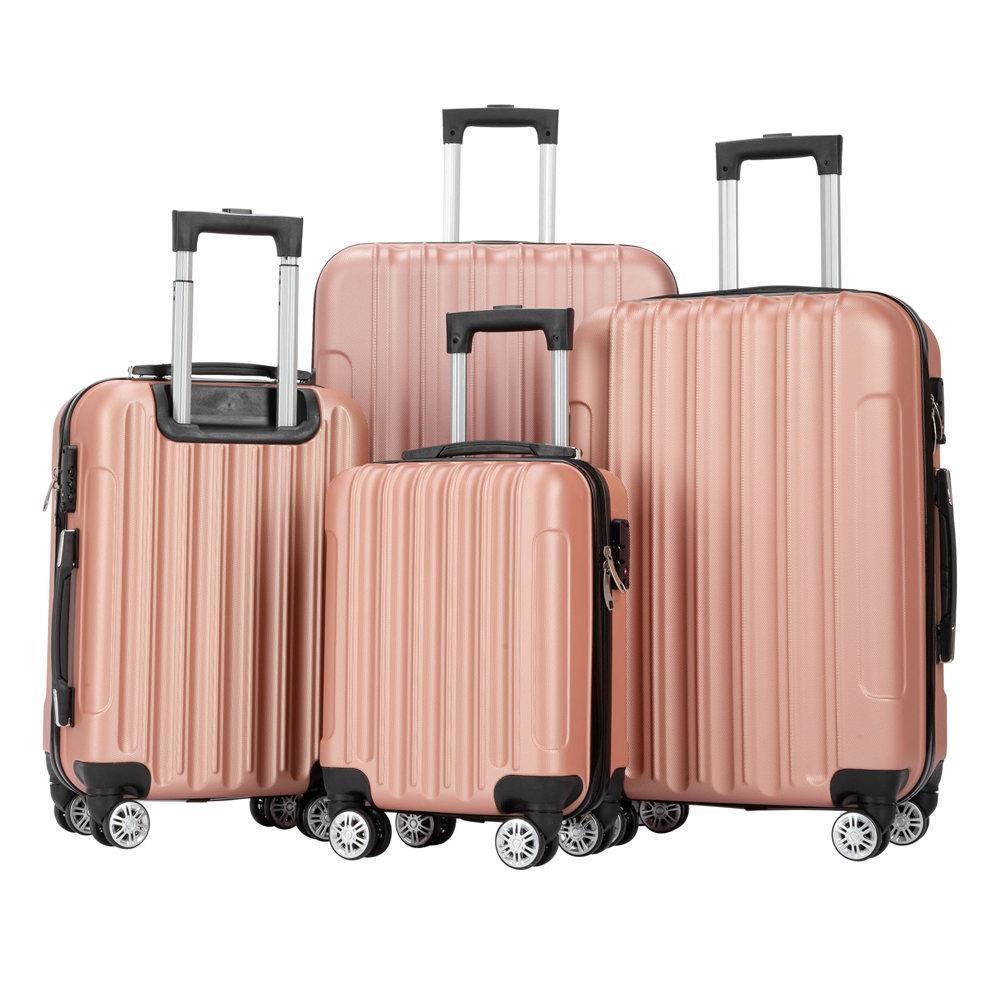 4x Suitcase (16″ 20″ 24″ 28″) Multifunctional Luggage Set Suitcase 3 Colors