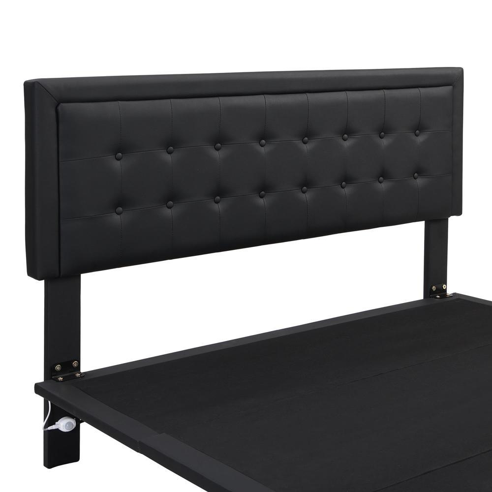 Unique Floating Design Queen Size Bed Frame with Motion Activated Night Lights