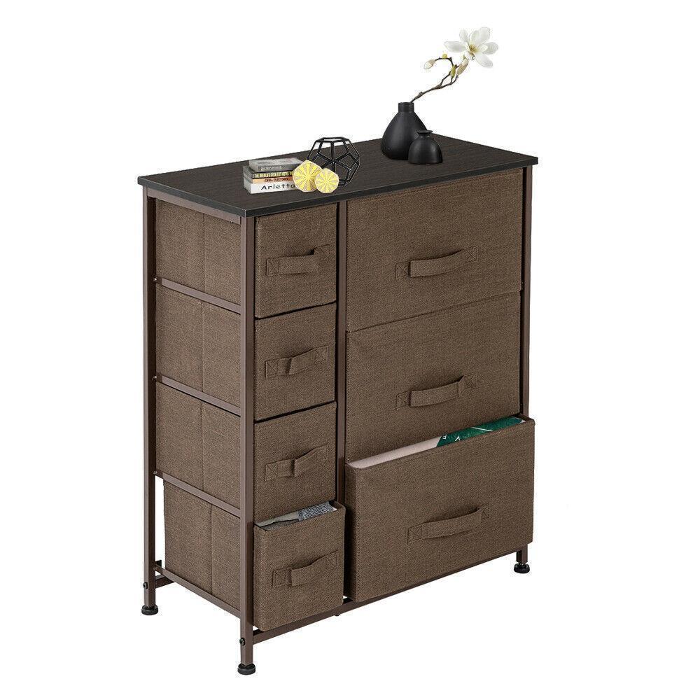 Drawers Dresser for Bedroom Cabinet Organizers Table Furniture with 7 Fabric Bin - Picture 15 of 16