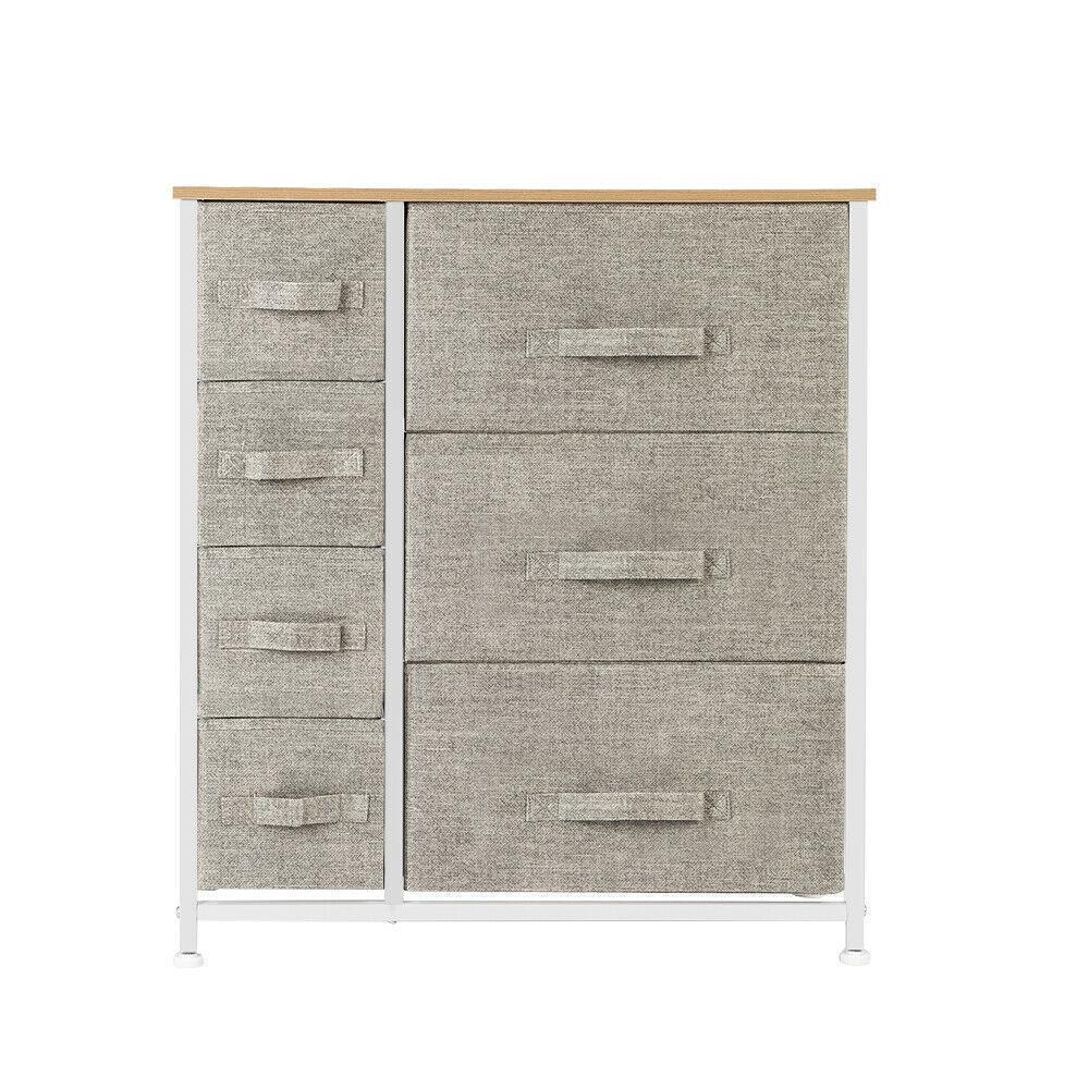 Drawers Dresser for Bedroom Cabinet Organizers Table Furniture with 7 Fabric Bin - Picture 13 of 16