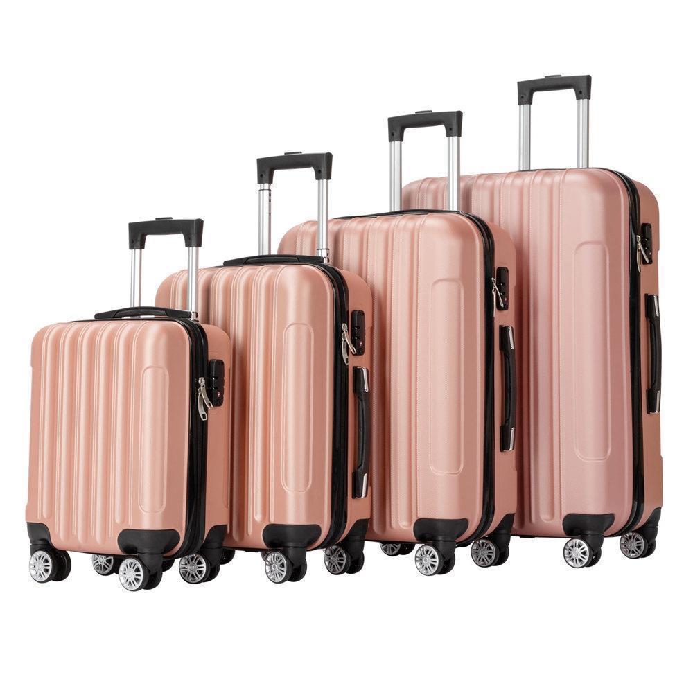 16 20 24 28″ Home Trolley 4pcs Organizer Spinner Luggage Bag Travel w/TSA Colors