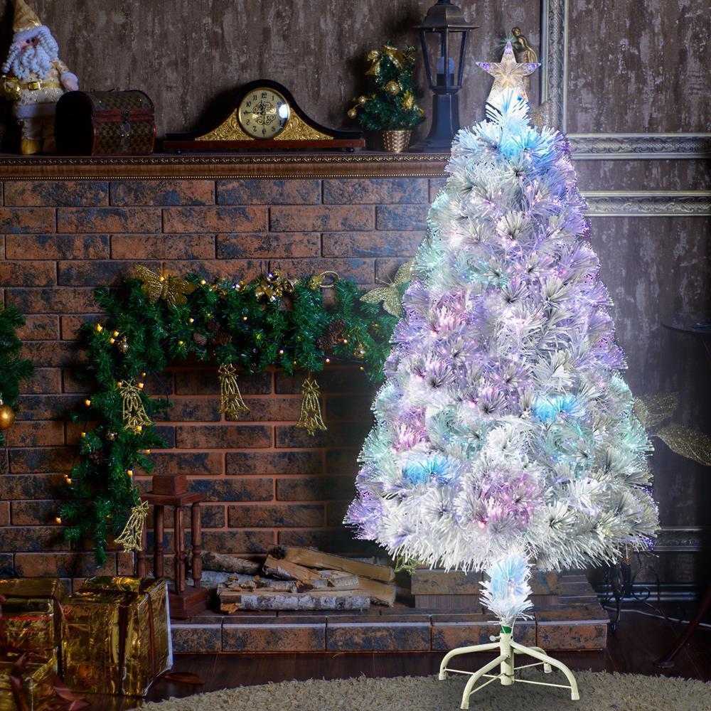 3/4Ft Christmas Trees Fibre Optic Pre-lit Xmas Tree with Stand Top Star Decor - Picture 12 of 16