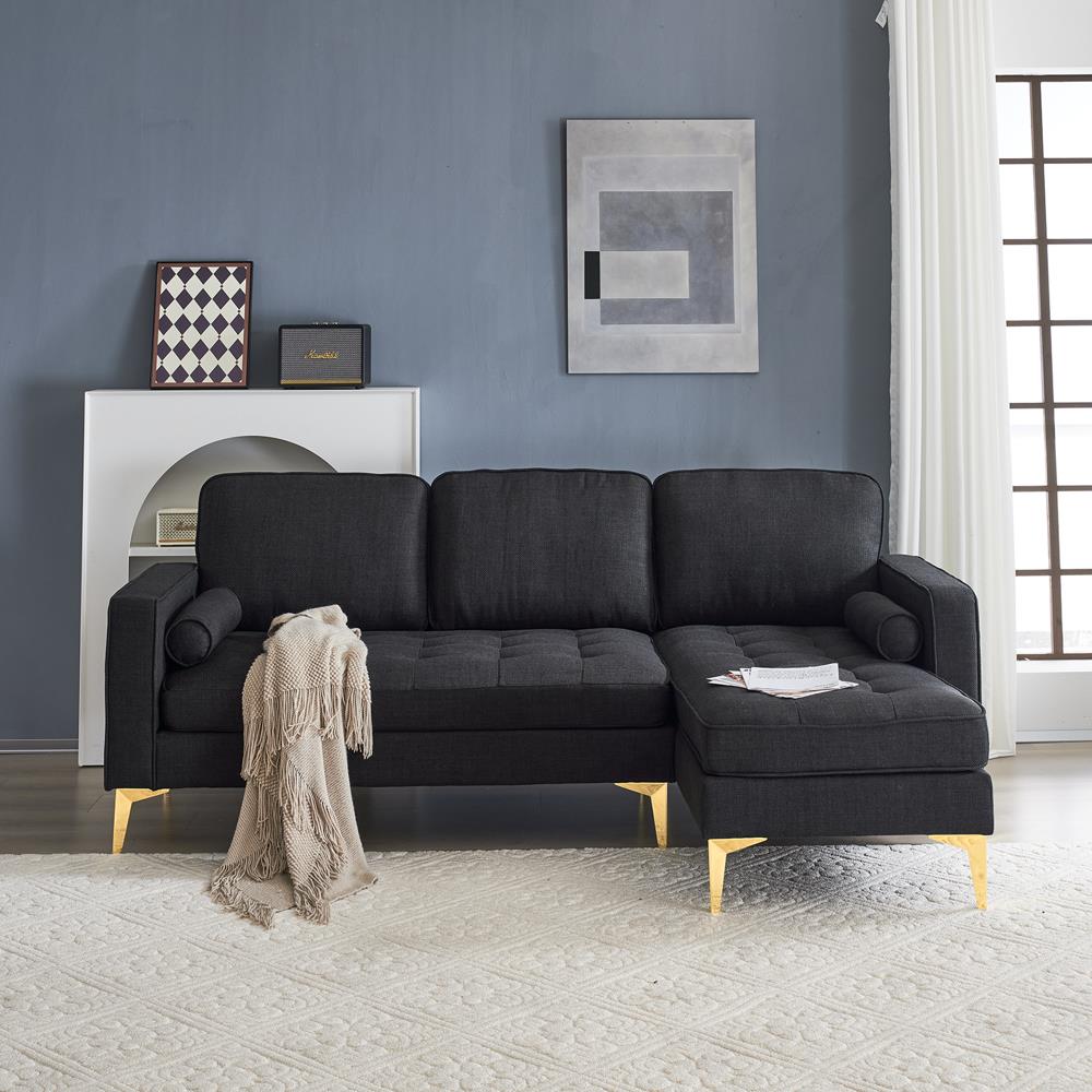 Modern Convertible Sectional Sofa Set L Shape Sofa Couch Chaise for Living Room - Picture 8 of 29