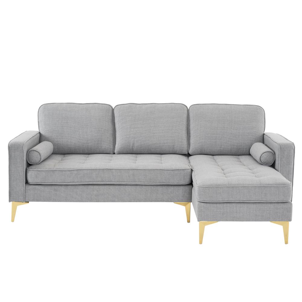 Modern Convertible Sectional Sofa Set L Shape Sofa Couch Chaise for Living Room - Picture 11 of 29