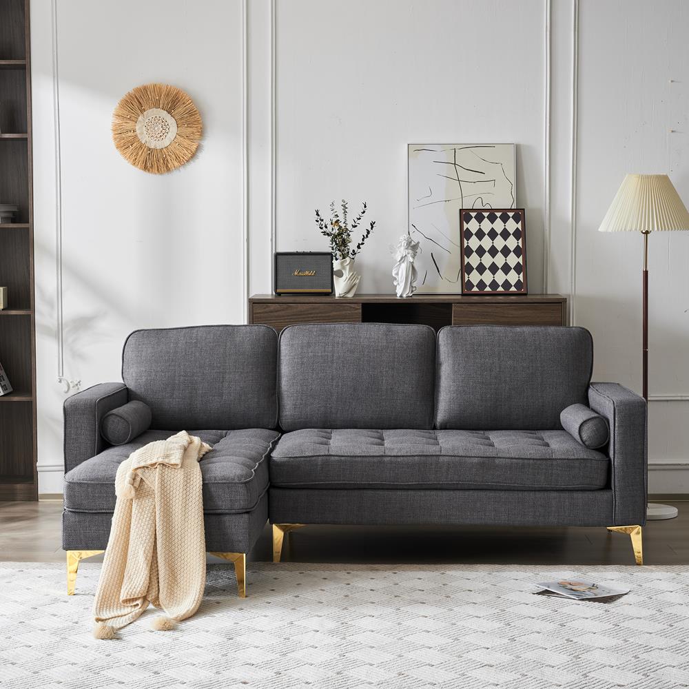 Modern Convertible Sectional Sofa Set L Shape Sofa Couch Chaise for Living Room - Picture 22 of 29