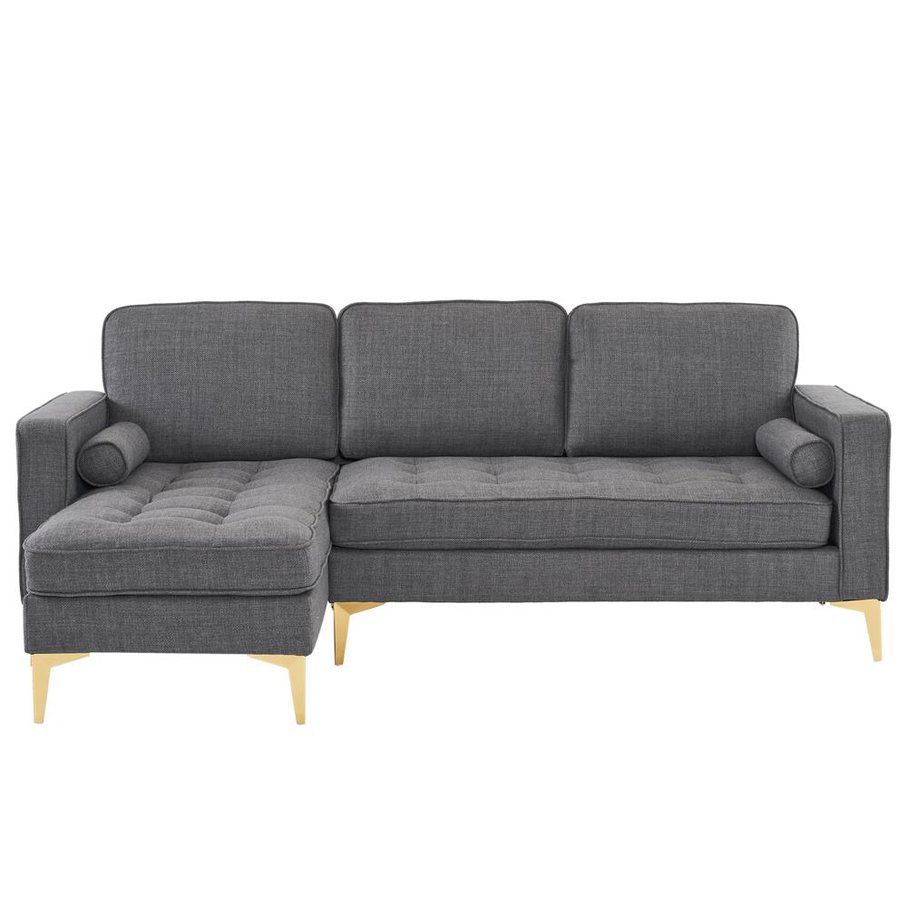 Modern Convertible Sectional Sofa Set L Shape Sofa Couch Chaise for Living Room - Picture 18 of 29