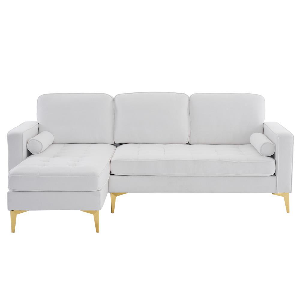 Modern Convertible Sectional Sofa Set L Shape Sofa Couch Chaise for Living Room - Picture 25 of 29