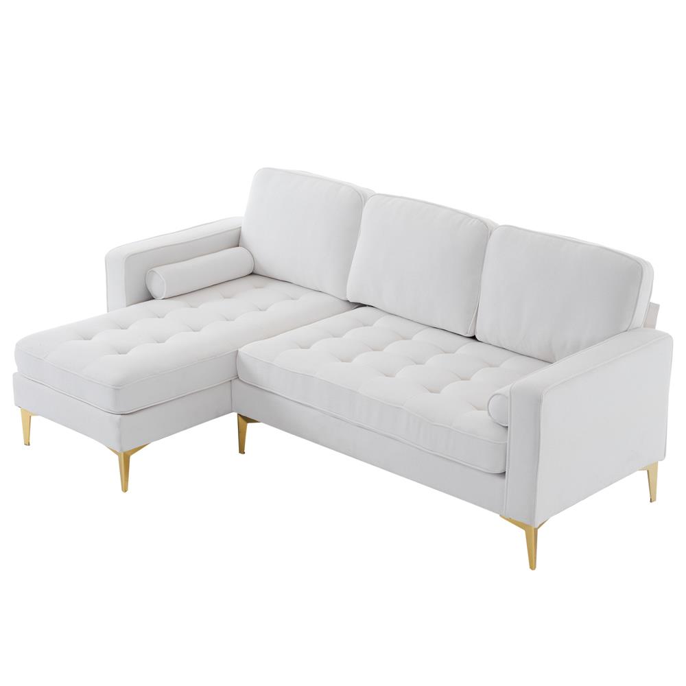 Modern Convertible Sectional Sofa Set L Shape Sofa Couch Chaise for Living Room - Picture 24 of 29