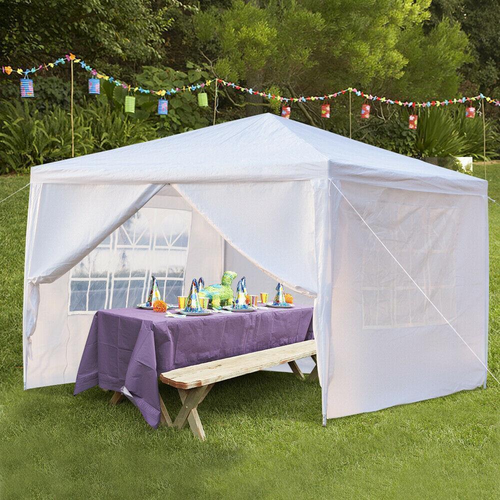 10'X10'/30' Canopy Outdoor Garden Gazebo Wedding Party Tent Pavilion With Wall - Picture 9 of 11