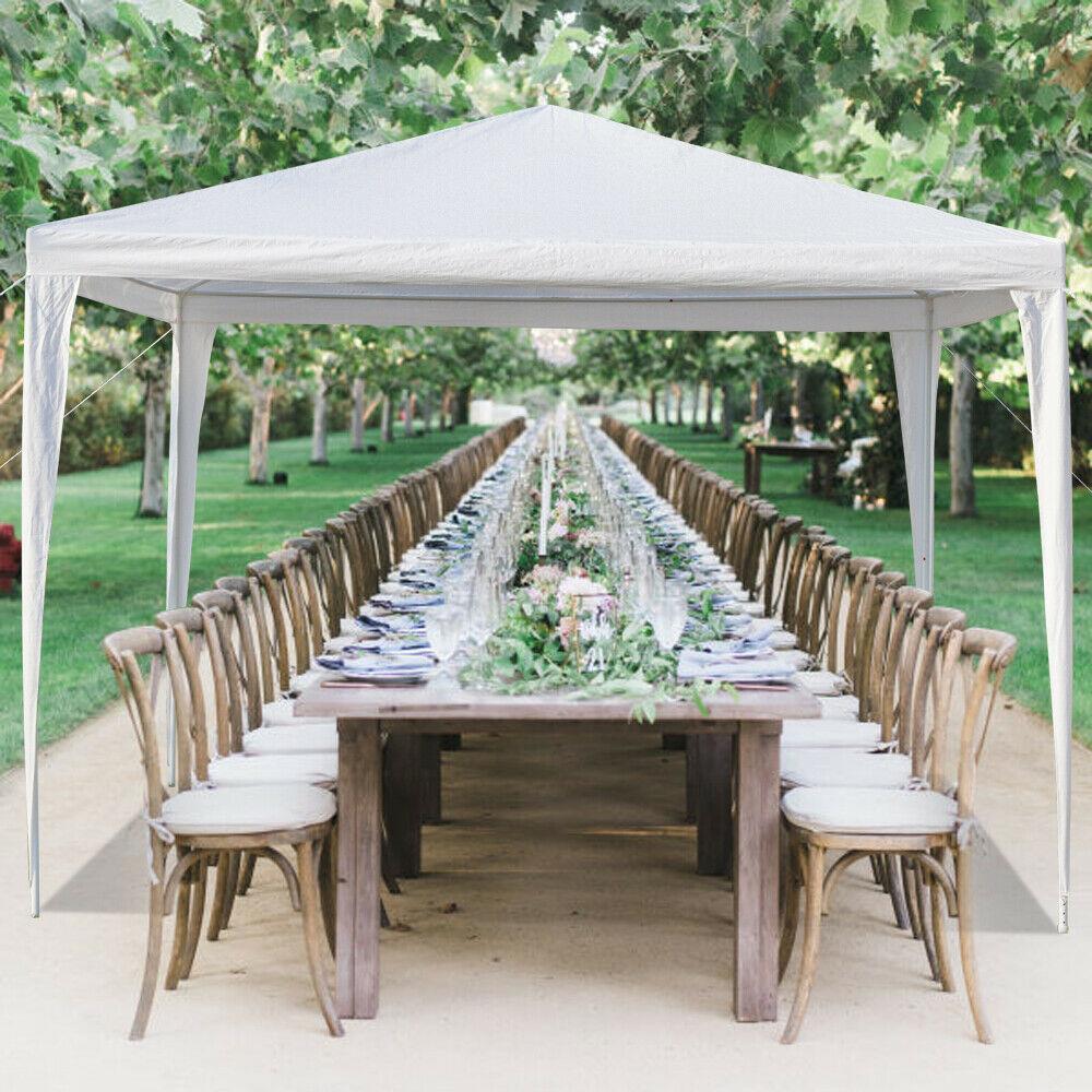 10'X10'/30' Canopy Outdoor Garden Gazebo Wedding Party Tent Pavilion With Wall - Picture 8 of 11