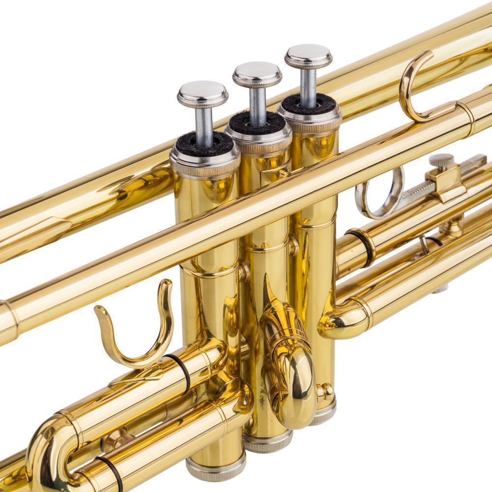Glarry Brass 3 Keys B Flat Trumpet with Case &amp; Accessories