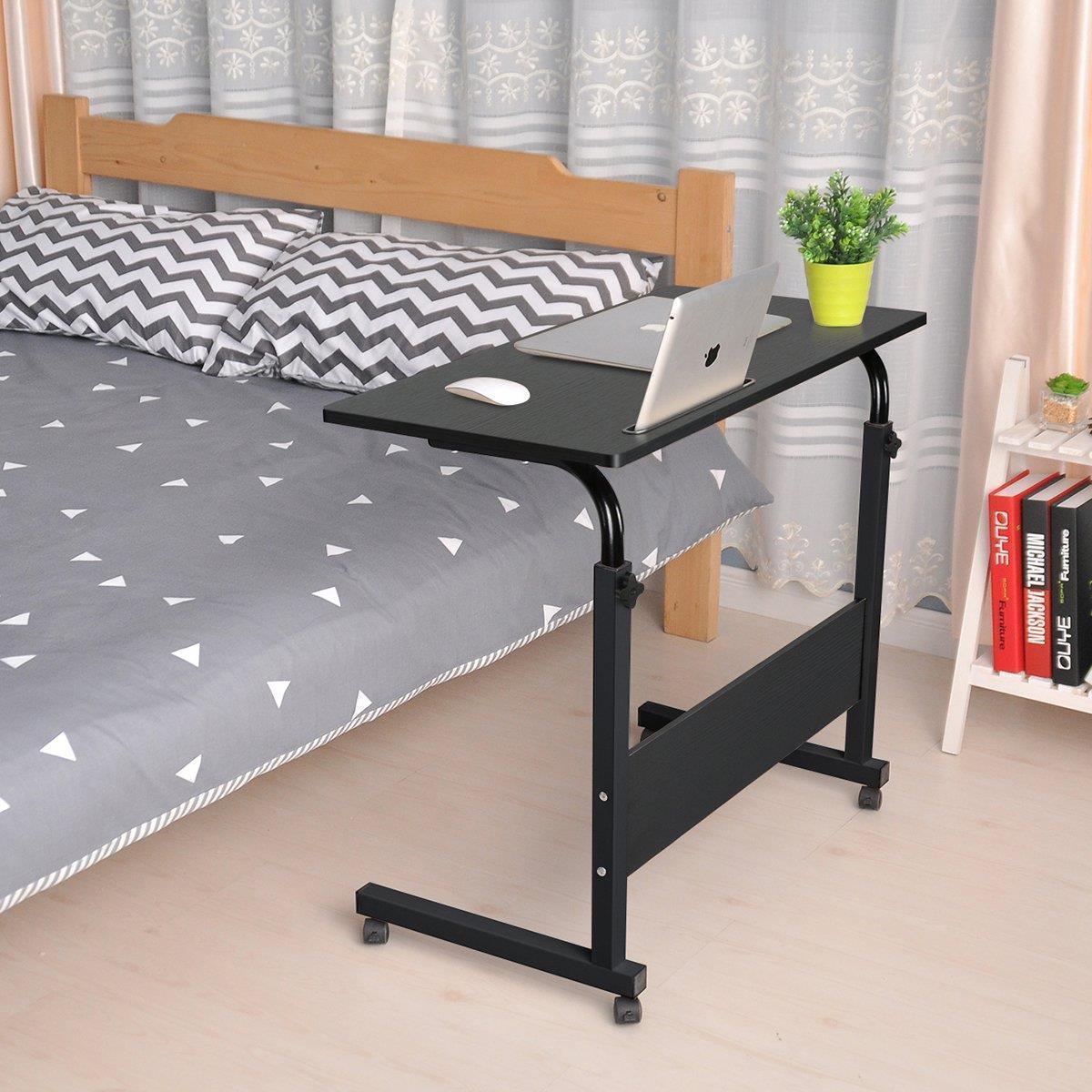 Adjustable Height Mobile PC Laptop Bed Table Portable Computer Stand Desks - Picture 10 of 12