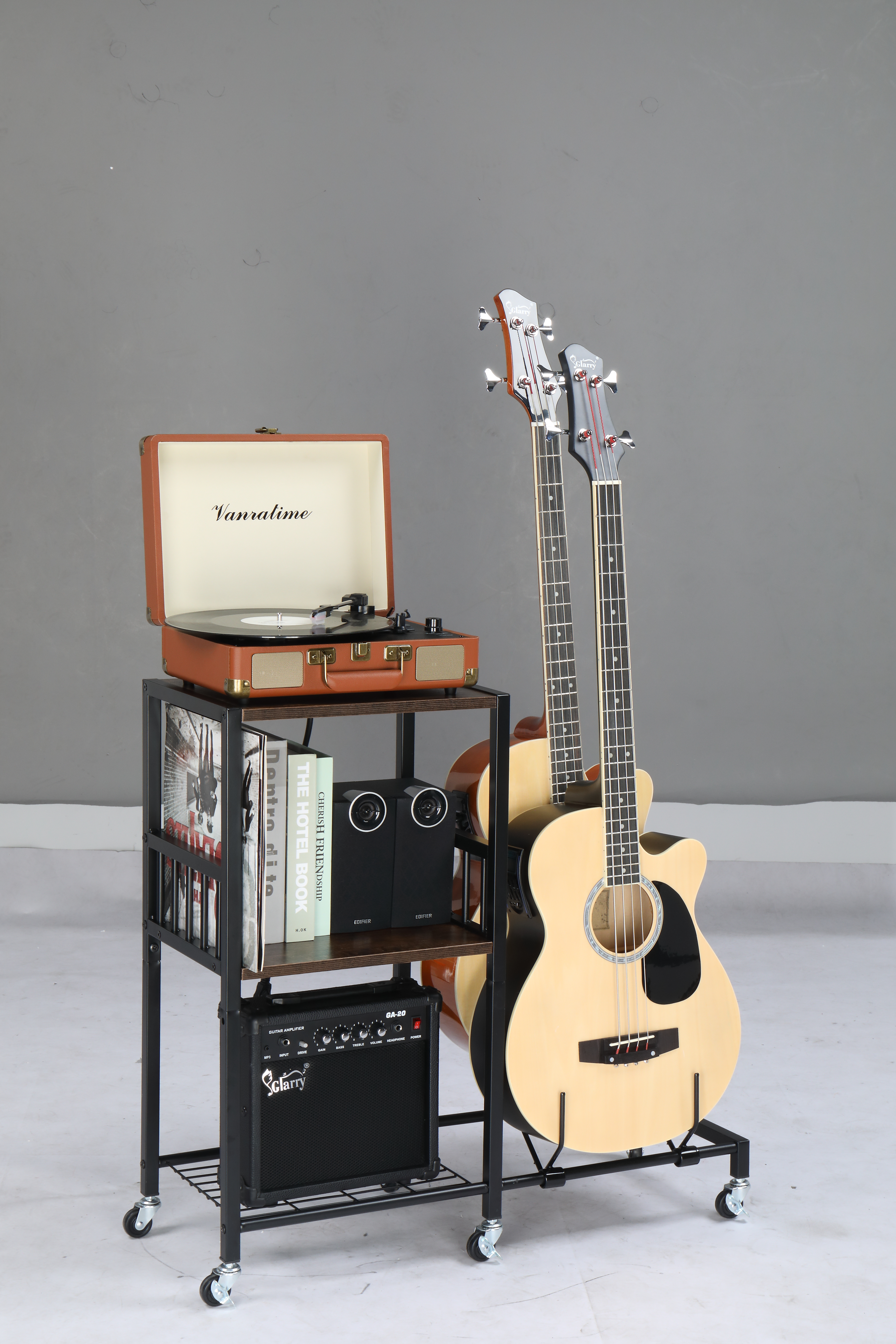 Guitar Stand Record Player Stand Suits Music Display Room, Living Room Bedroom