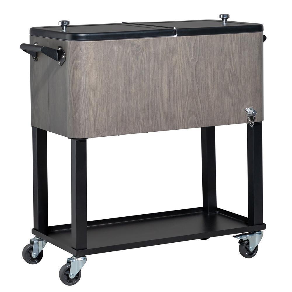 80Qt Outdoor Rolling Cooler Cart Ice Beer Beverage Chest Party Drink Camping - Picture 9 of 9