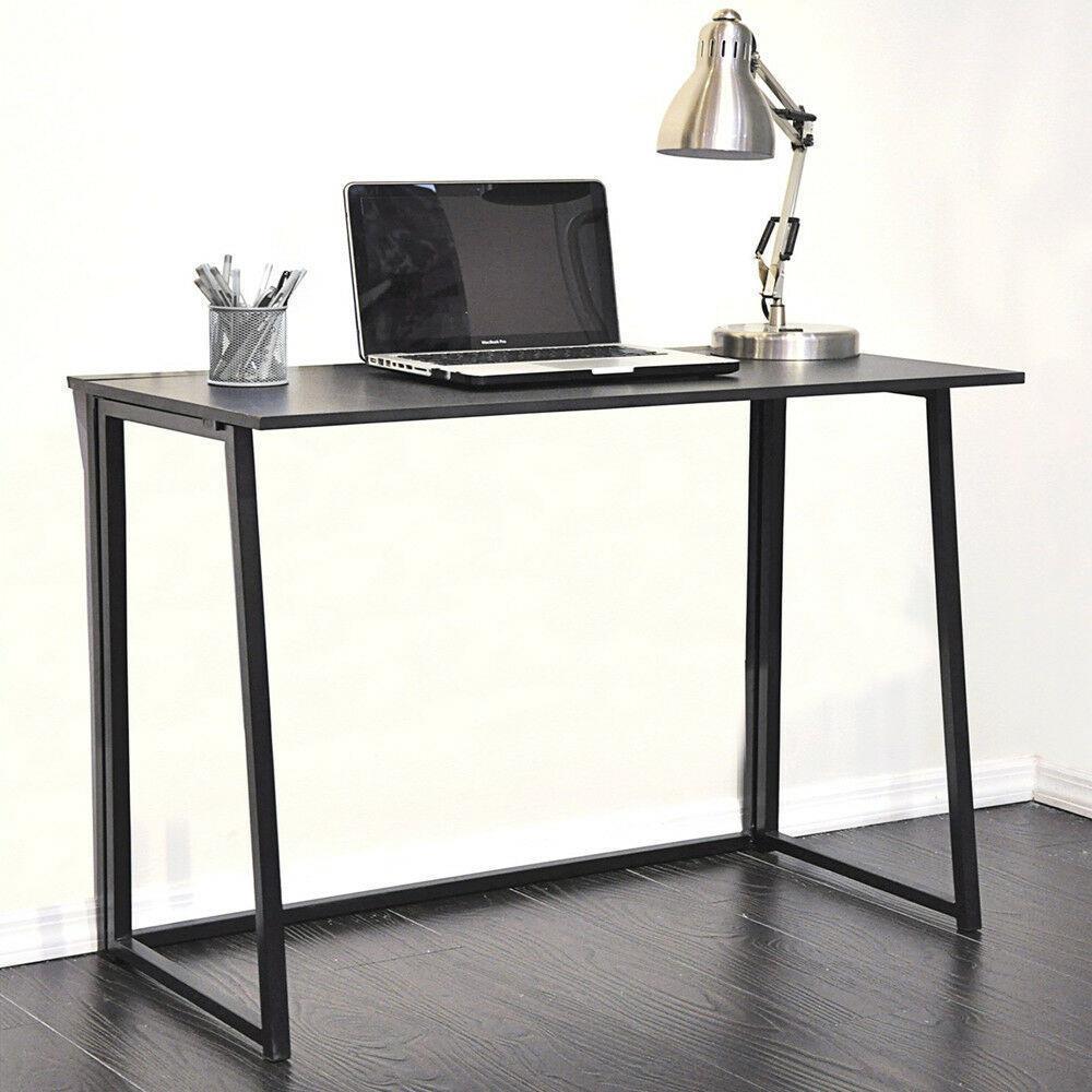 Folding Computer Desk Home Office Study PC Writing Table Furniture Black/White