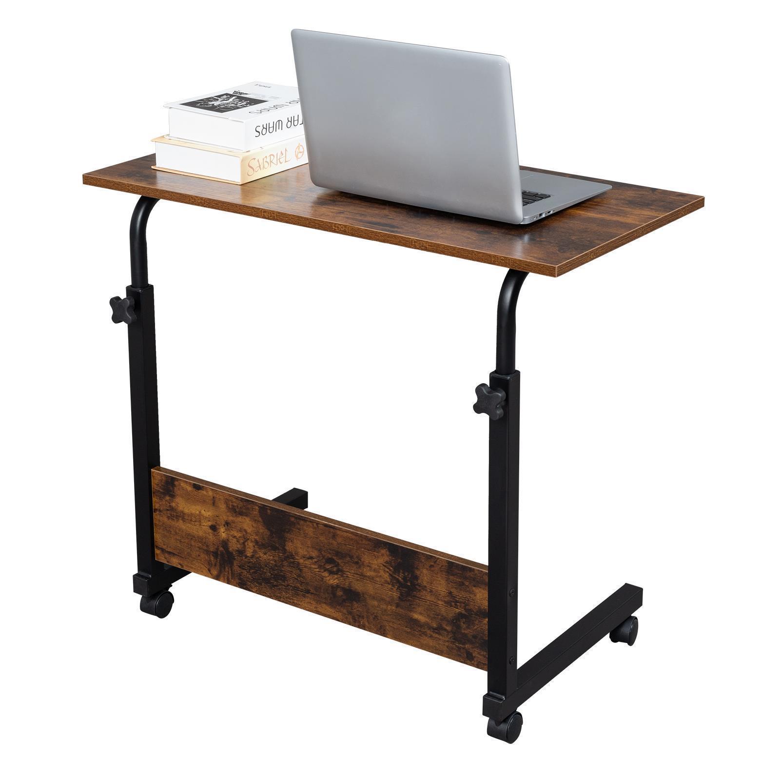 Rolling Small Spaces Computer Desk Corner Laptop Work Desk Office Laptop Table - Picture 12 of 12