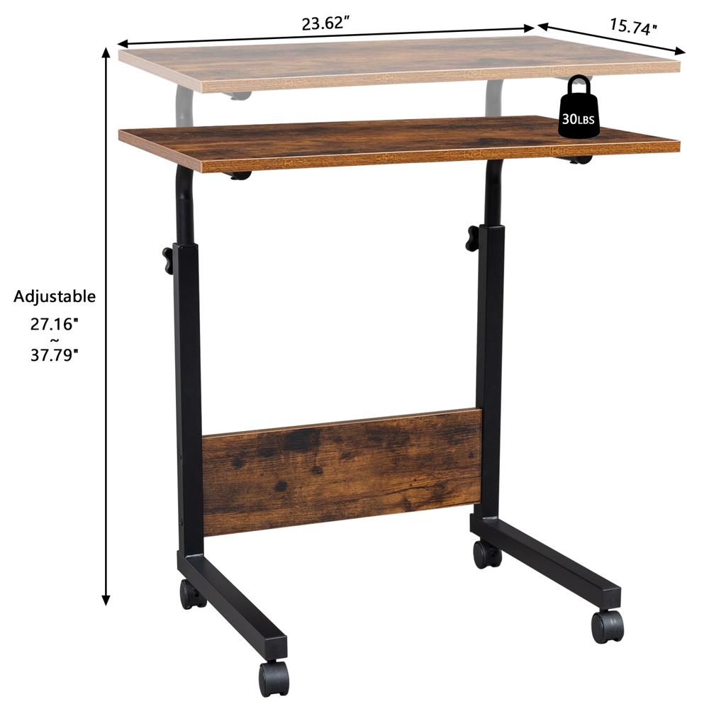 Portable/Rolling Desk Adjustable Laptop Notebook Rolling Table Overbed Stand - Picture 12 of 12