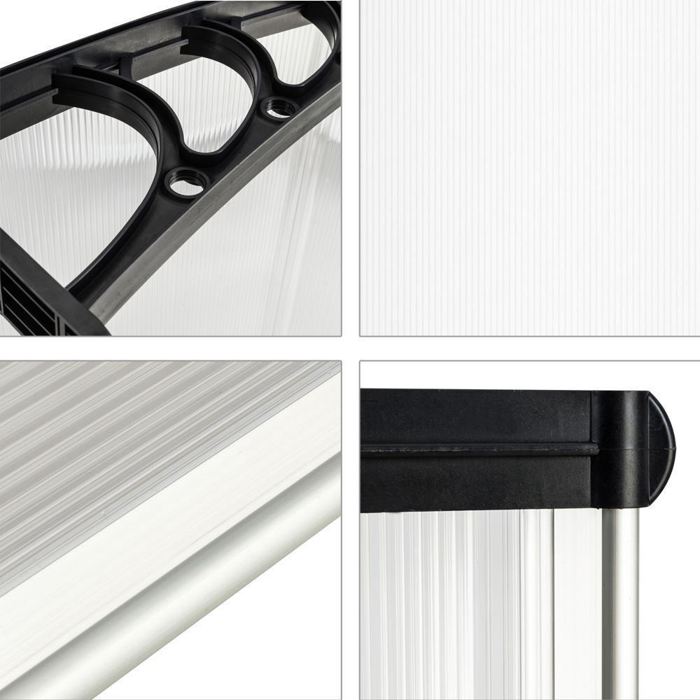 Haustür Überdachung Aus Aluminium - Transparentes Vordach 150cm