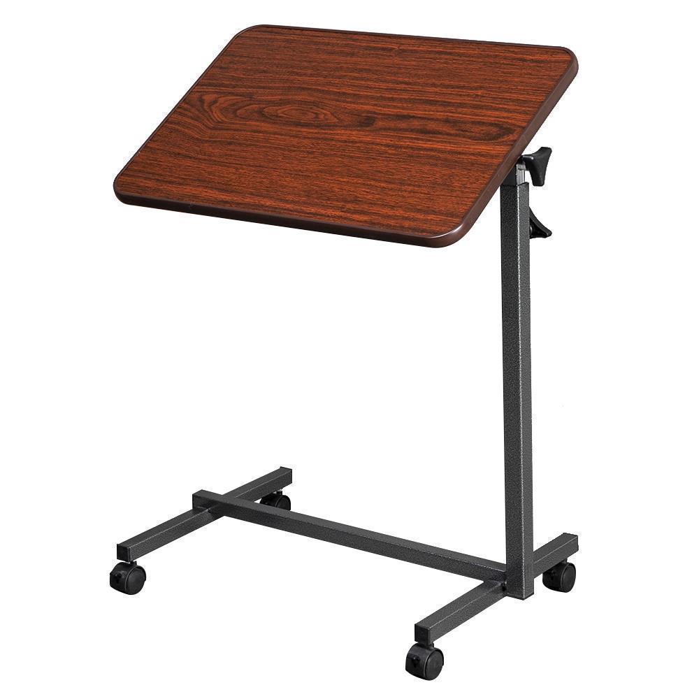 Overbed Rolling Table Over Bed Laptop Food Tray Hospital Desk With Tilting Top - Picture 11 of 12
