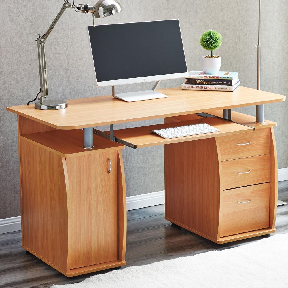 Computer Desk PC Laptop Table w/Drawer Home Office Study Workstation 3 Colors - Picture 9 of 12