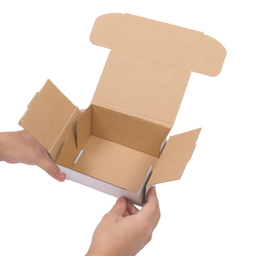 White Corrugated Shipping Mailer Carton Packing Boxs Easy Fold Together