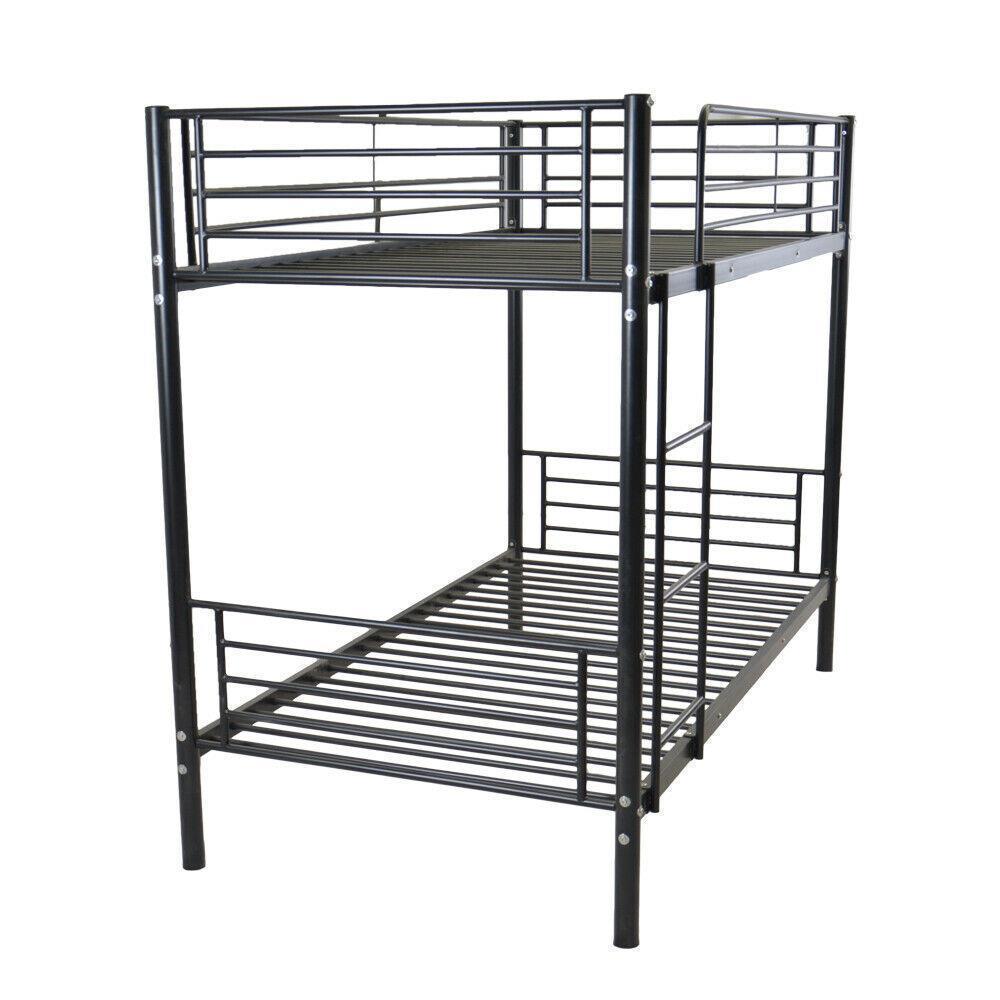 Metal Bunk Beds Frame over Twin Ladder for Kids Adult Children Bedroom 3 Colors - Picture 3 of 8