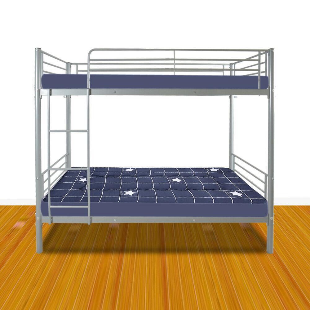 Metal Bunk Beds Frame over Twin Ladder for Kids Adult Children Bedroom 3 Colors - Picture 2 of 8