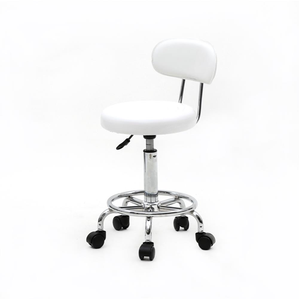 Adjustable Hydraulic Rolling 360° Swivel Stool Spa Salon Chair with Back Rest - Picture 11 of 12