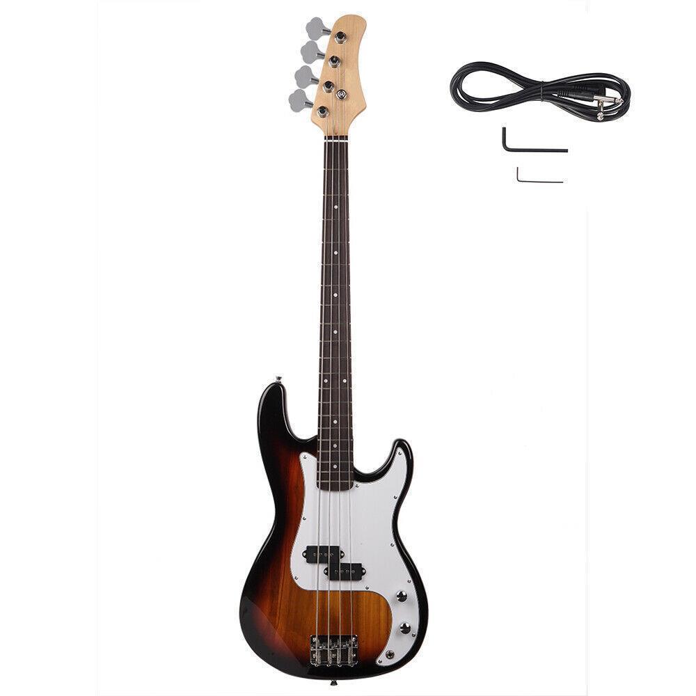 Color:Sunset:New 4 Strings Fire Style Electric GP Bass Guitar for School Band Beginner