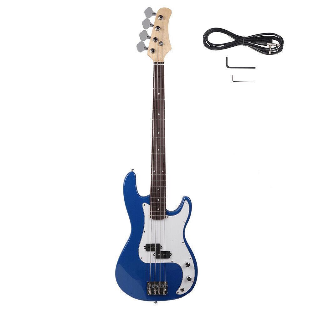 Color:Blue:New 4 Strings Fire Style Electric GP Bass Guitar for School Band Beginner