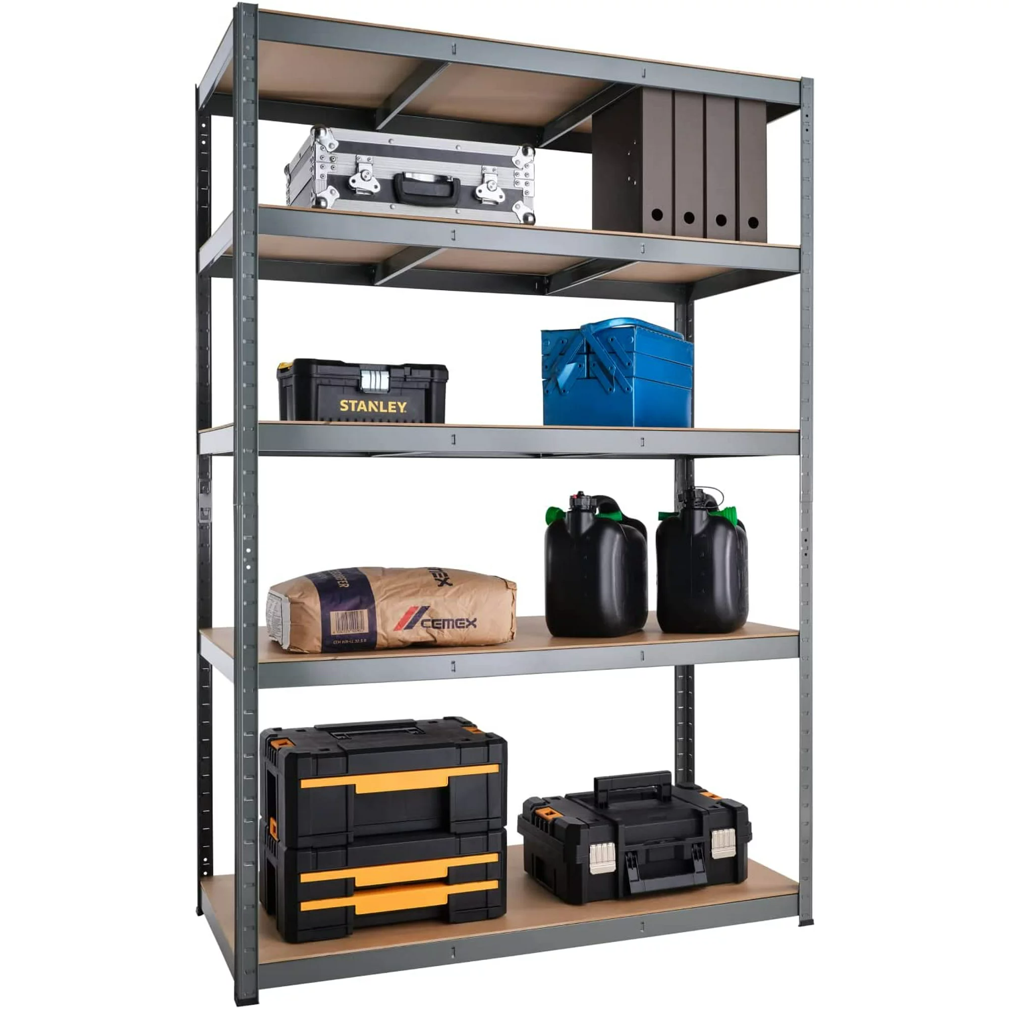6 Size Heavy Duty Shelf Garage Steel Metal Storage 5 Level Adjustable Shelf