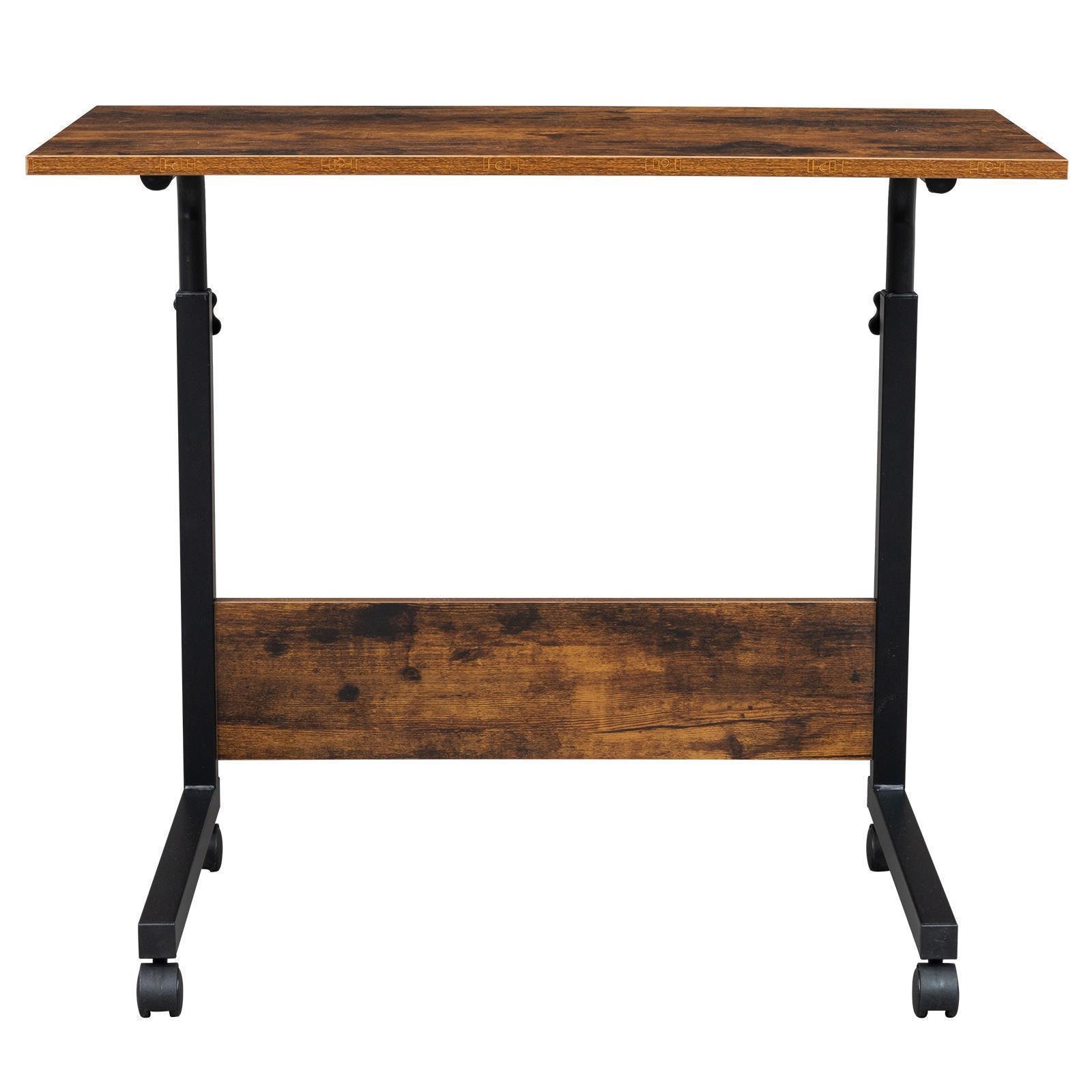 Industrial Mobile Rolling Computer Desk LaptopTable Adjustable Height Desk Stand - Picture 9 of 10