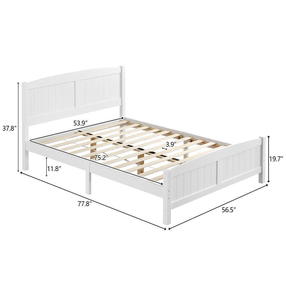 Queen Full Twin Size Platform Bed Frame Mattress Foundation w/ Wood Slat Bedroom - Picture 12 of 16