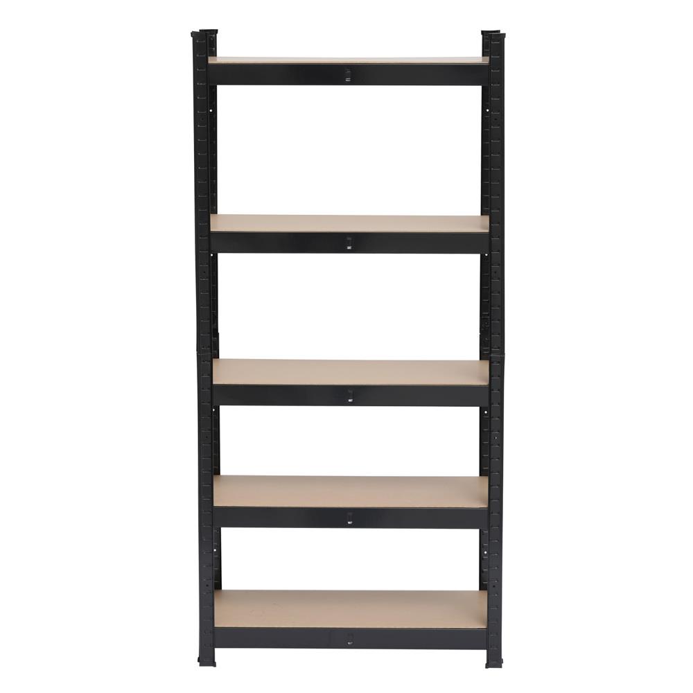 Heavy Duty 71"H Shelf Unit Garage Steel Metal Storage 5 Tier MDF Organizer