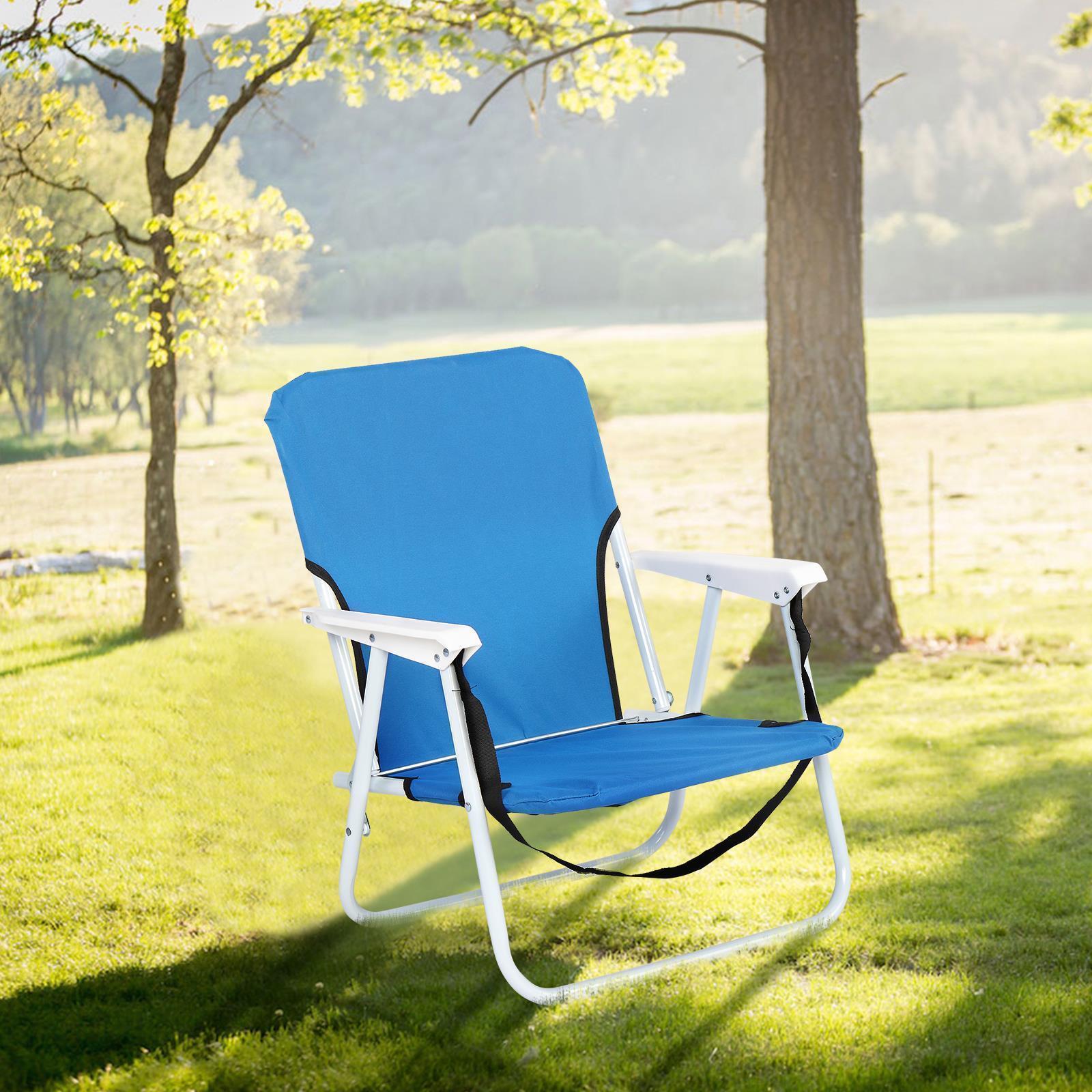 Beach Chair Folding Portable Blue Camping Backpack Lightweight Lounge Chair - Picture 13 of 13