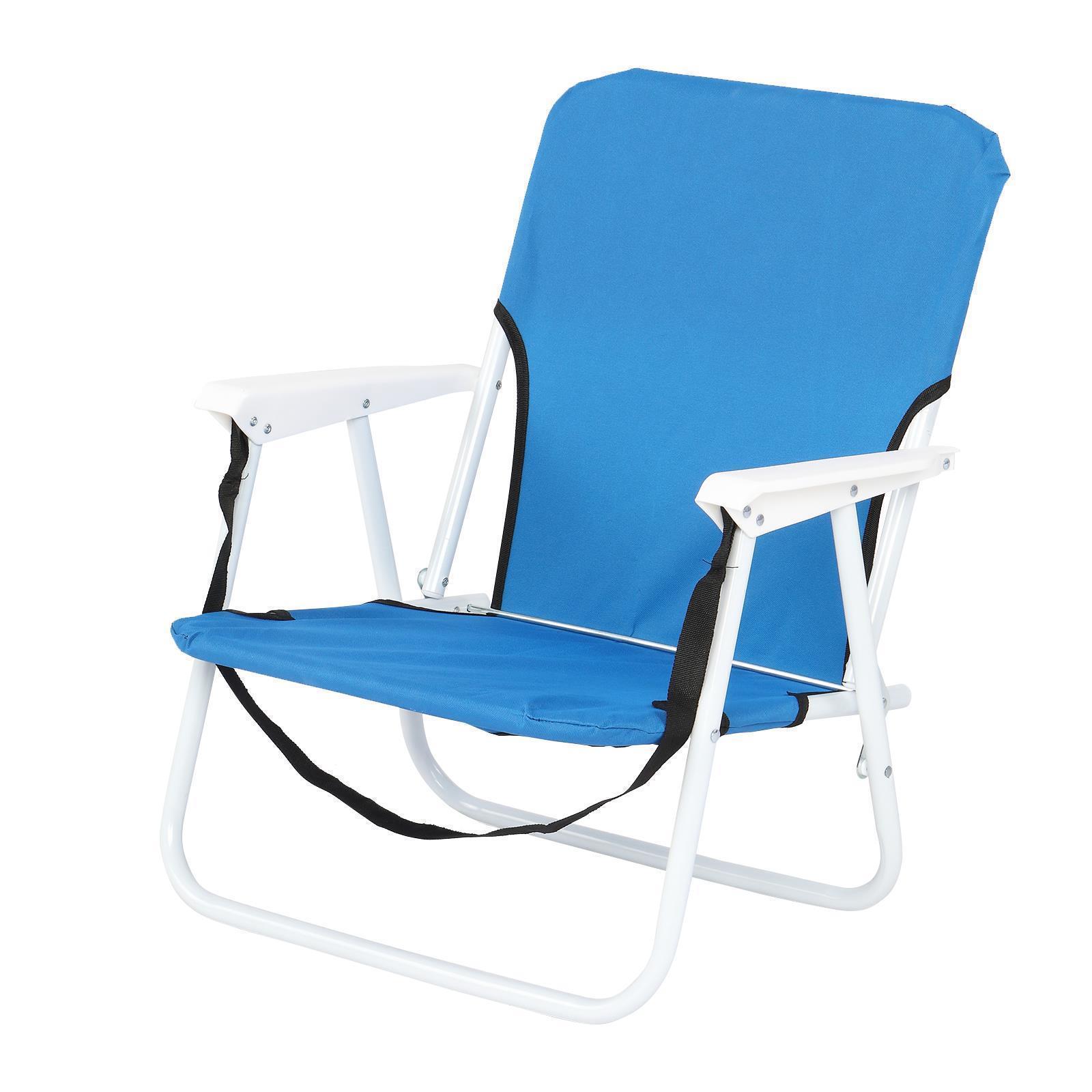 Beach Chair Folding Portable Blue Camping Backpack Lightweight Lounge Chair - Picture 10 of 13