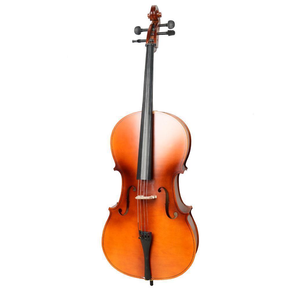 Color:Matte:4/4 Size High Quality Professional Basswood Acoustic Cello +Bag+Bow+Rosin+Bridge