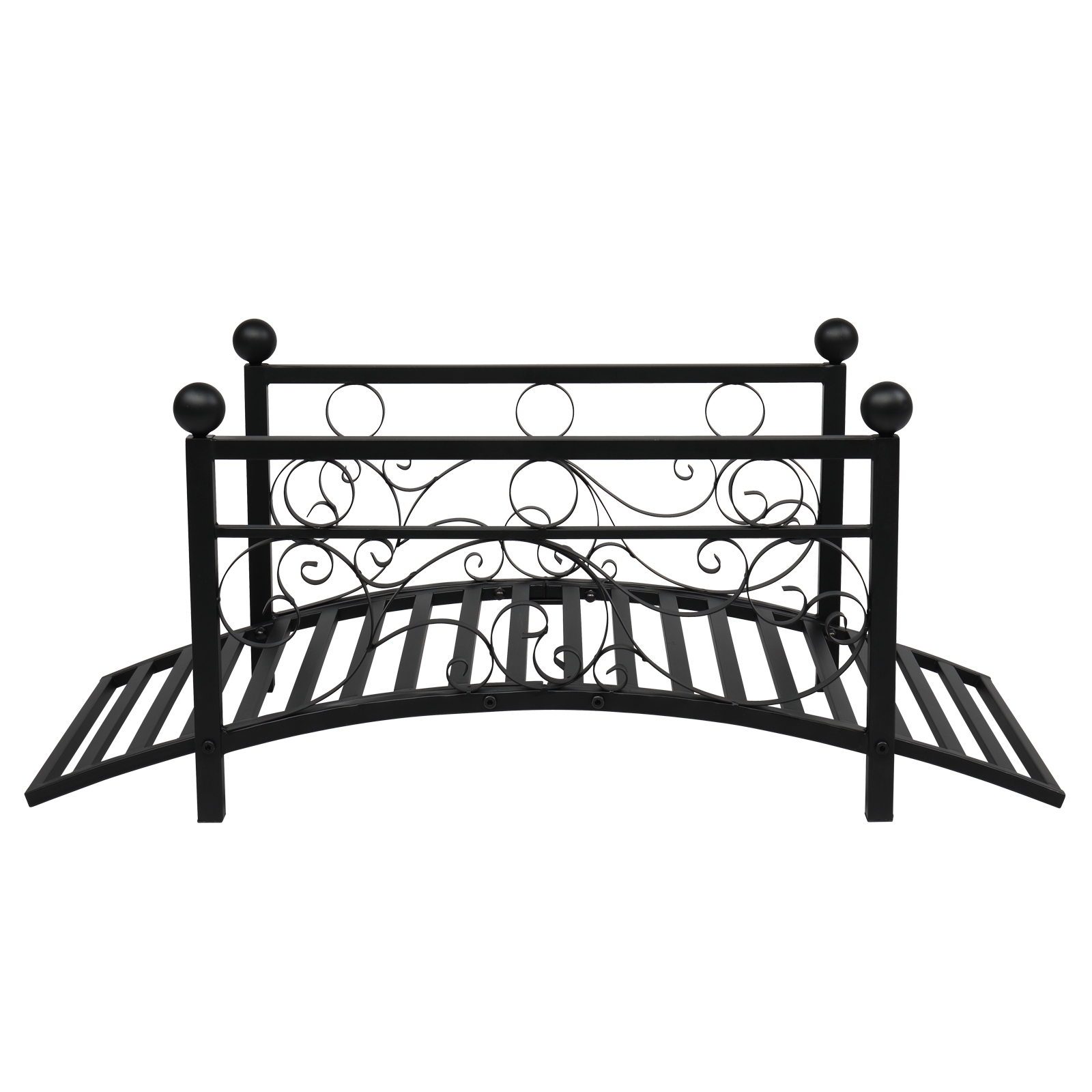 High Quality Metal Garden Bridge with Security Guardrails for Backyard Decor