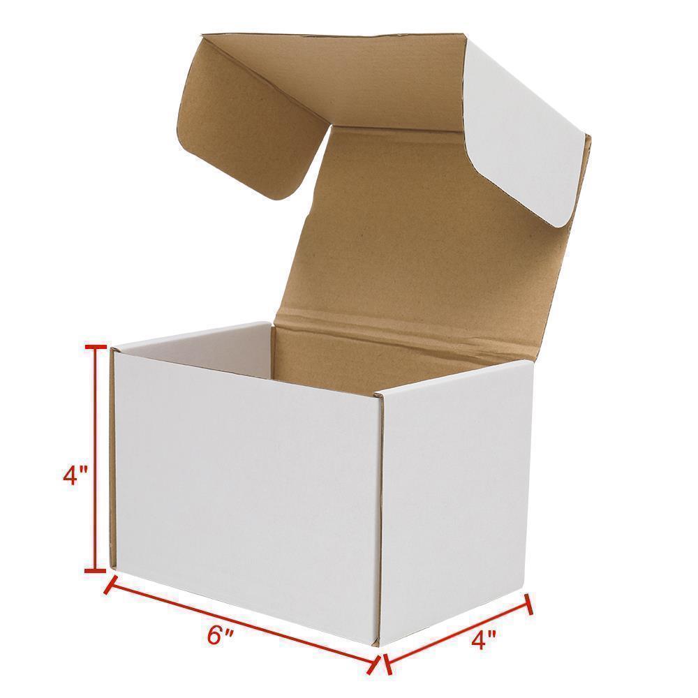 White Corrugated Shipping Mailer Packing Box Boxes 6x4x2 6x4x3 6x4x4 50 100 200