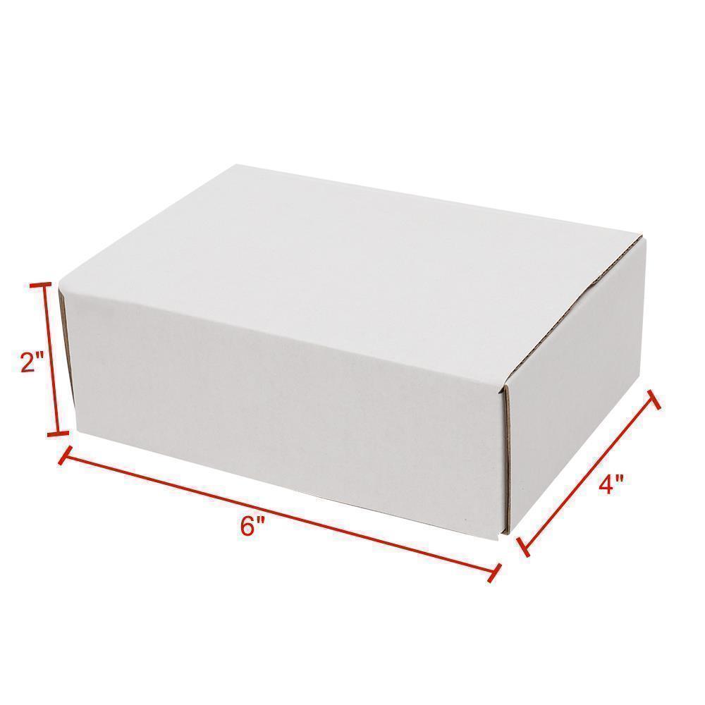 White Corrugated Shipping Mailer Packing Box Boxes 6x4x2 6x4x3 6x4x4 50 100 200