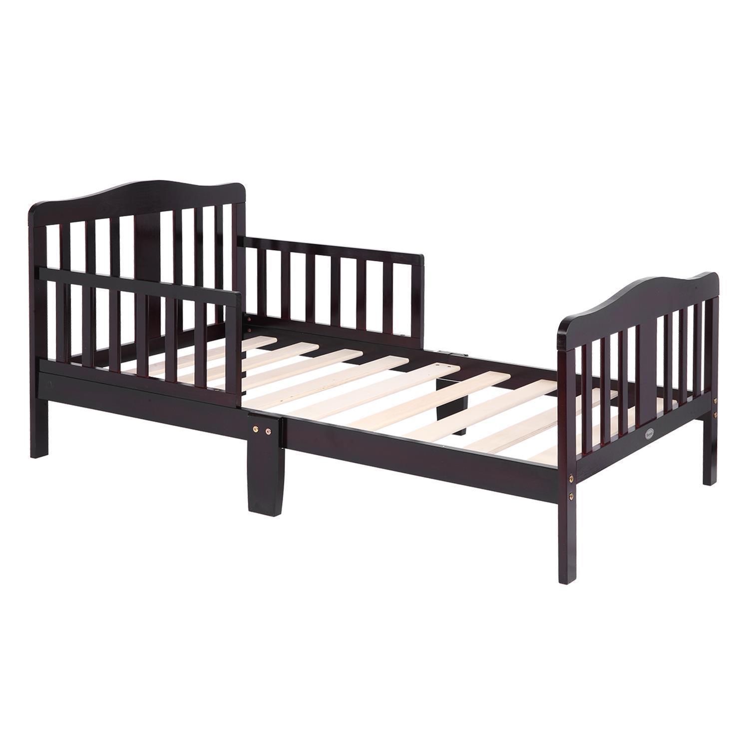 Toddler Bed for Kids Toddler Size Bed Wood W/ Safety Guardra