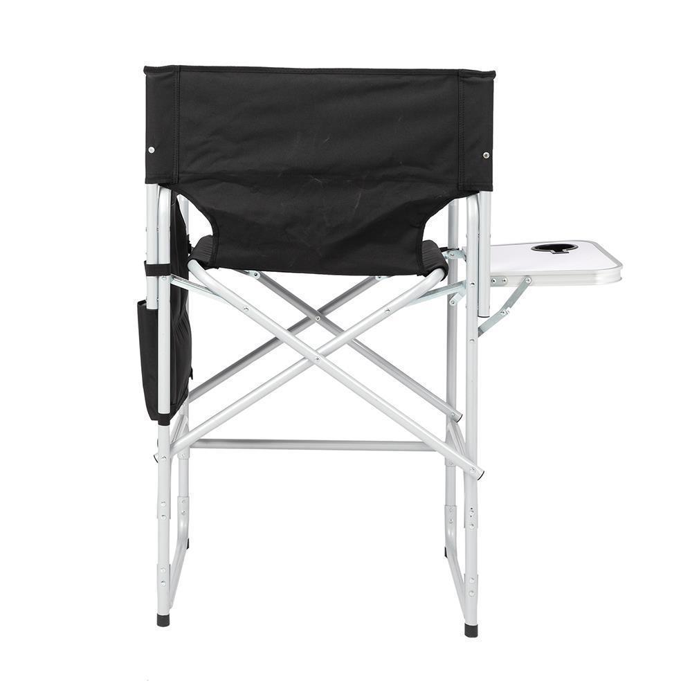 Tall Directors Chair Black Iron Folding Chair Outdoor Indoor Single Chair