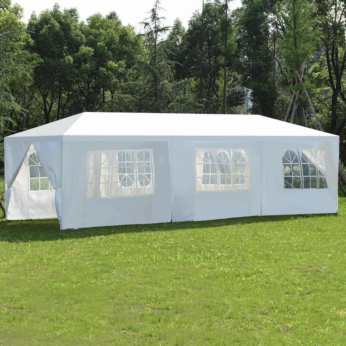 10'X 10'/20'/30' Canopy Wedding Party Tent Gazebo Pavilion w/Walls Cover Outdoor - Picture 10 of 12